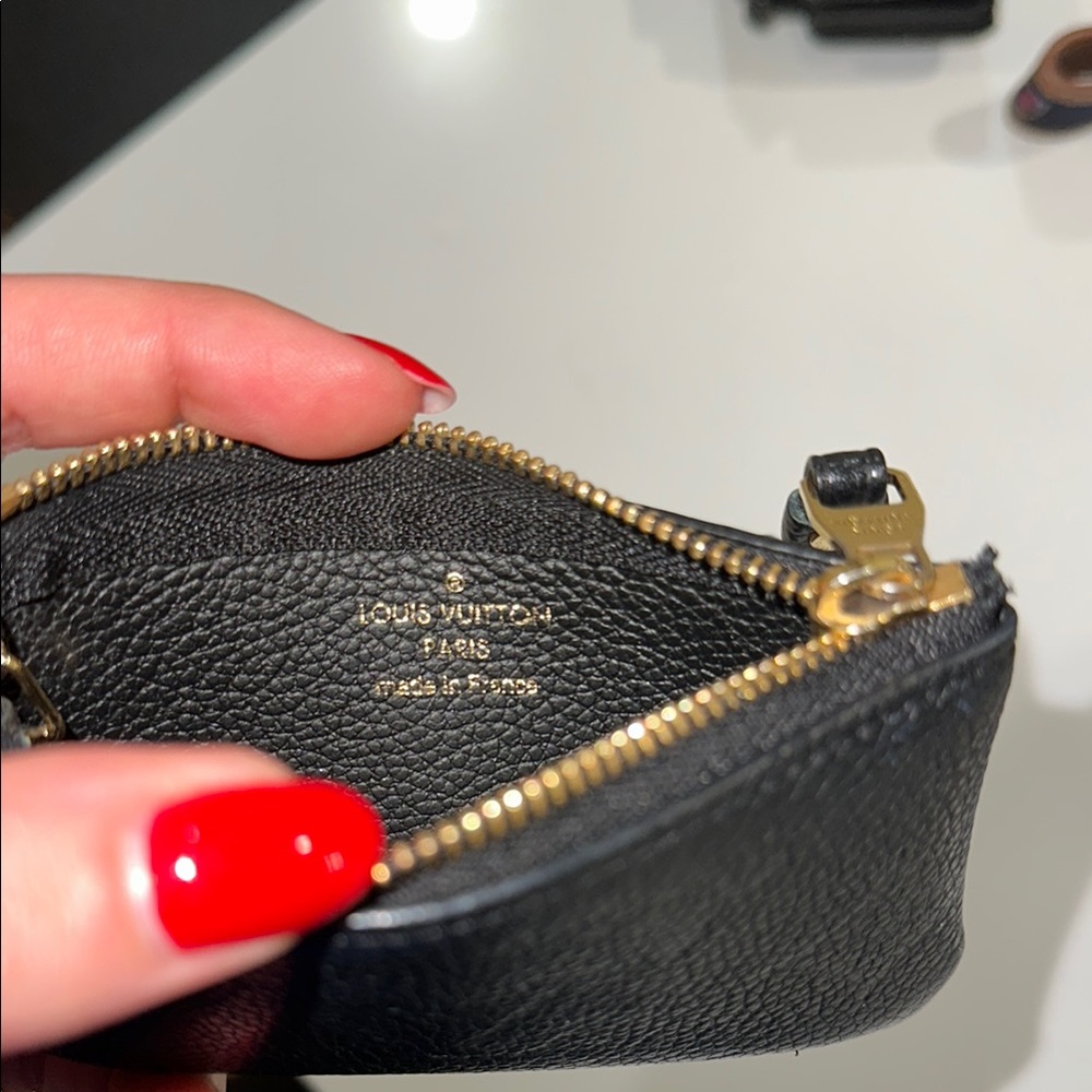 Black Leather Keychain Pouch - image 3